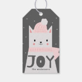 Christmas Cat JOY Custom Geschenkanhänger (Rückseite)