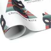 Christmas Cat Kitty Wrapper Geschenkpapier (Rolleneckpunkt)