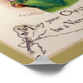 Christmas Cat Lady, Louis Wain Poster (Ecke)