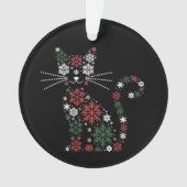 Christmas Cat Made up Snowflakes Funny Cats Ornament (Vorderseite)