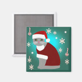 Christmas Cat Magnet (Vorderseite/Rückseite)