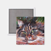 Christmas Cat Magnet (Vorderseite/Rückseite)