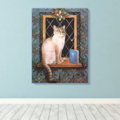 CHRISTMAS CAT-MALERIE LEINWANDDRUCK (Insitu (Holzboden))