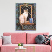 CHRISTMAS CAT-MALERIE LEINWANDDRUCK (Insitu (Wohnzimmer))