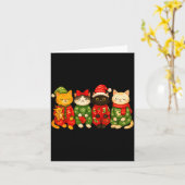 Christmas Cat Matching Family Xmas Pajama Men Wome Karte (Gelbe Blume)