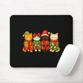 Christmas Cat Matching Family Xmas Pajama Men Wome Mousepad (Mit Mouse)