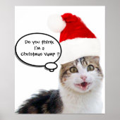 CHRISTMAS CAT MIT SANTA CLAUS HAT POSTER (Vorne)