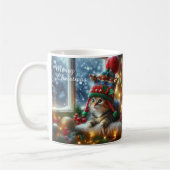Christmas Cat Mug – Cute Kitty with Santa Hat Kaffeetasse (Links)