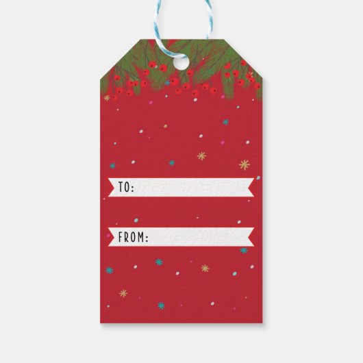 Christmas Cat Red Geschenkanhänger (Rückseite)