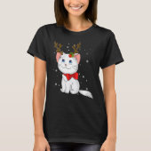 Christmas Cat Reindeer Antlers For Men Women Boys T-Shirt (Vorderseite)