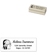 Christmas Cat Return Address Gummistempel (Stempel)