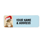 CHRISTMAS CAT-RÜCKSENDEADRESSEN-AUFKLEBER (Vorne)