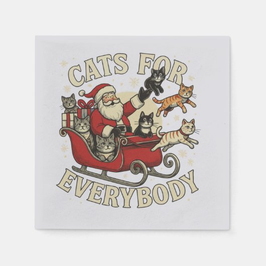 Christmas Cat Serviette (Vorderseite)