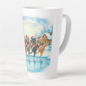 Christmas Cat Skaters, Latte Mug Milchtasse (Rechte Ecke)