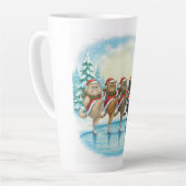 Christmas Cat Skaters, Latte Mug Milchtasse (Linke Ecke)