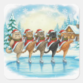 Christmas Cat Skaters, Stickers (Vorderseite)