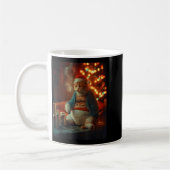 Christmas Cat Smoking Cigarette Meme Gen Z Kaffeetasse (Links)