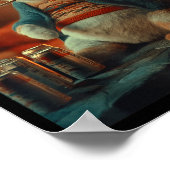 Christmas Cat Smoking Cigarette Meme Gen Z  Poster (Ecke)