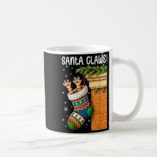 Christmas Cat Sock Santa Kitten Claw Cat Lover Xma Kaffeetasse