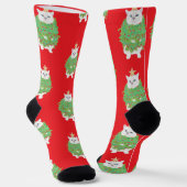 CHRISTMAS CAT SOCKEN (Gewinkelt)