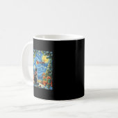 Christmas Cat Starry Night Holiday Van Gogh Xmas S Kaffeetasse (Vorderseite Links)