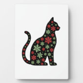 Christmas Cat T-Shirt Fotoplatte (Vorderseite)