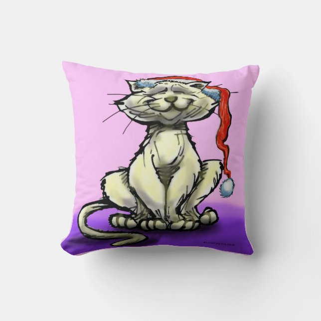 Christmas Cat Throw Kissen (Vorderseite)