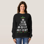 Christmas Cat Tree Funny Xmas Kitty Novelty Sweatshirt (Vorne ganz)