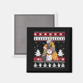 Christmas Cat Tree Magnet (Vorderseite/Rückseite)
