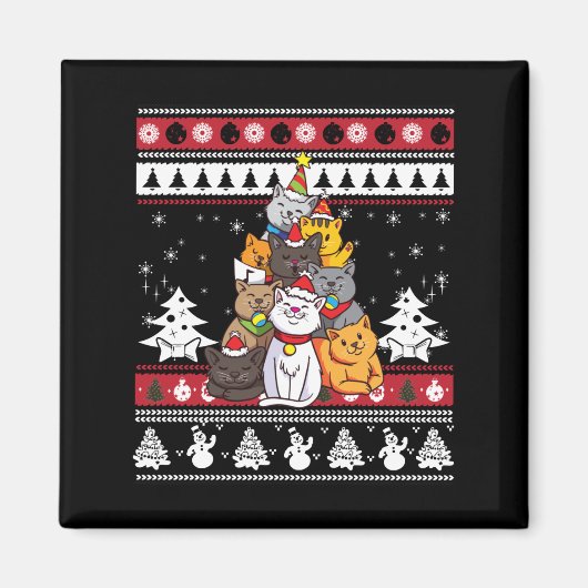 Christmas Cat Tree Magnet (Vorne)