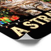 Christmas Cat With Santa Hat Holiday Funny Xmas Pa Poster (Ecke)