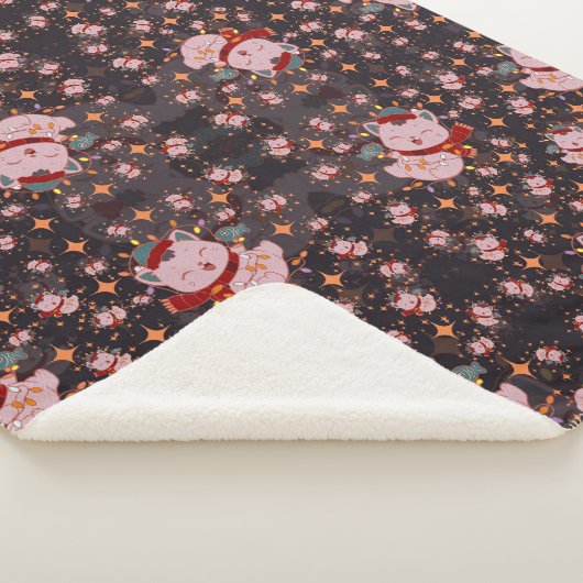 Christmas Cat With Santa Hat Sherpadecke (3/4)