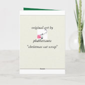 Christmas Cat Wrap Feiertagskarte (Rückseite)