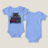 Christmas Cat Wrapped in Colorful Lights (Design Vorderseite & Rückseite)