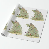 CHRISTMAS CAT WRAPPING PAPER  GESCHENKPAPIER (Ungerollt)