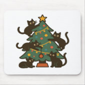 Christmas Cats Around The Tree Holiday Classic Mousepad (Vorne)