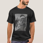 Christmas Cats Bigfoot Selfie Holiday Cat Lover T-Shirt (Vorderseite)