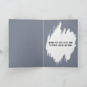 Christmas Cats Cuddling On a Snowy Fence Karte (Innenseite)