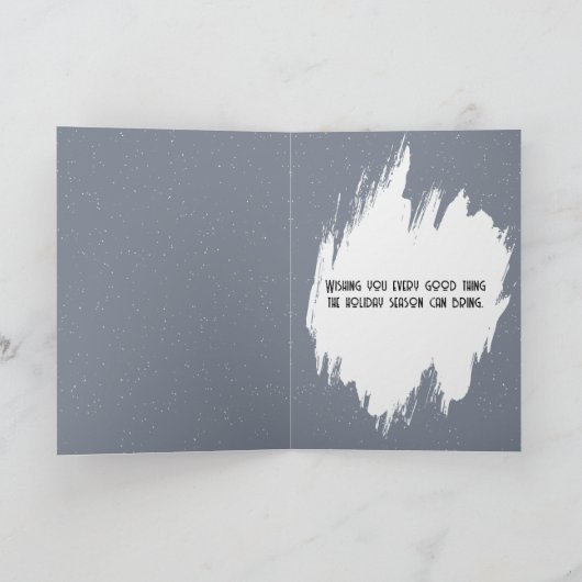 Christmas Cats Cuddling On a Snowy Fence Karte (Innenseite)