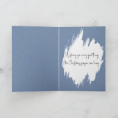 Christmas Cats Embracing On a Snowy Fence Karte (Innenseite)