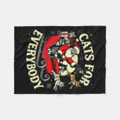 Christmas Cats For Everybody Santa Lover Holiday  Fleecedecke (Vorderseite (Horizontal))