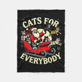 Christmas Cats For Everybody Santa Lover Holiday  Fleecedecke (Vorderseite)