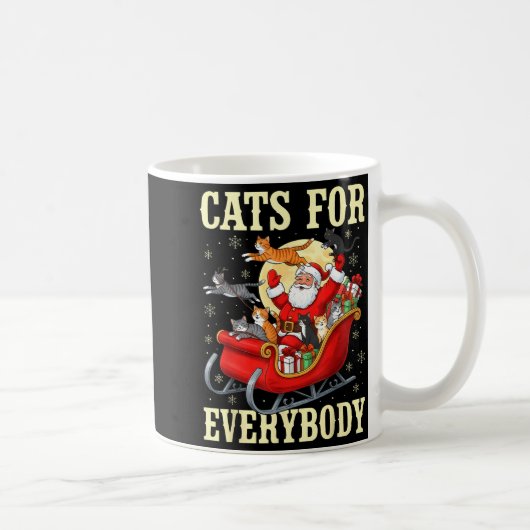 Christmas Cats For Everybody Santa Lover Holiday  Kaffeetasse (Rechts)