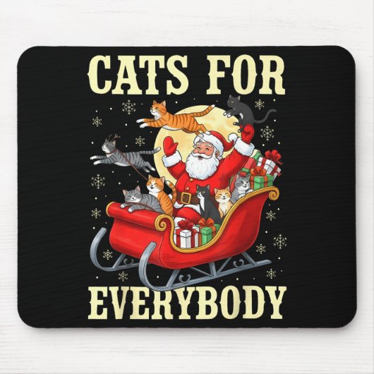 Christmas Cats For Everybody Santa Lover Holiday Mousepad (Vorne)