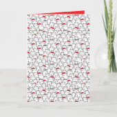 Christmas Cats Pattern Meowy Catmas Holiday Karte (Vorderseite)