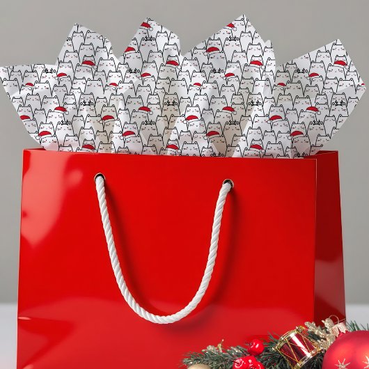 Christmas Cats Pattern   Seidenpapier