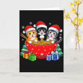 Christmas Cats Ramen Kitten Anime Xmas For Men Wom Karte (Gelbe Blume)