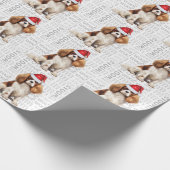 Christmas Cavalier King Charles Dog Lover Holiday Geschenkpapier (Ecke)