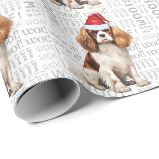 Christmas Cavalier King Charles Dog Lover Holiday Geschenkpapier (Rolleneckpunkt)