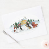 Christmas Cavalier King Charles Spaniel Aufkleber (Umschlag)